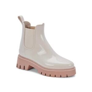 New Dolce Vita Thundr H20 Waterproof Boot in Ivory Patent Estella Women's Size 9